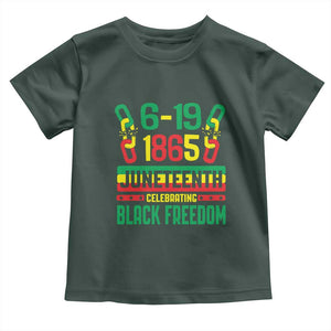 Juneteenth Toddler T Shirt Celebrating Black Freedom 1865 TS09 Dark Forest Green Print Your Wear