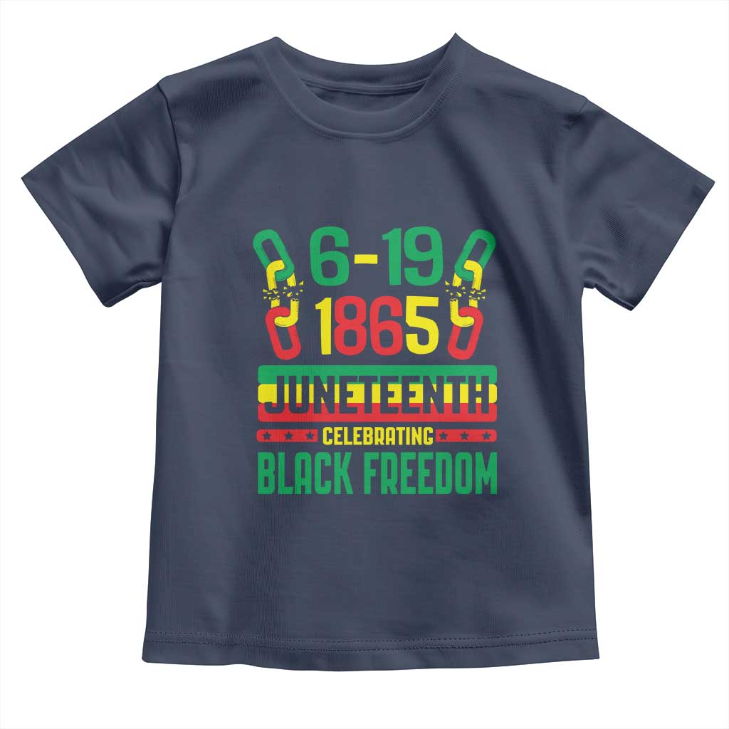 Juneteenth Toddler T Shirt Celebrating Black Freedom 1865 TS09 Navy Print Your Wear