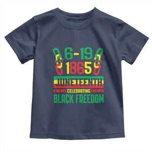 Juneteenth Toddler T Shirt Celebrating Black Freedom 1865 TS09 Navy Print Your Wear