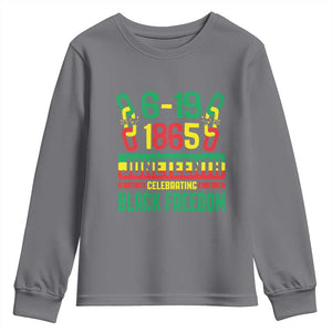 Juneteenth Youth Sweatshirt Celebrating Black Freedom 1865 TS09 Charcoal Print Your Wear