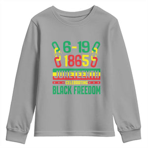 Juneteenth Youth Sweatshirt Celebrating Black Freedom 1865 TS09 Sport Gray Print Your Wear