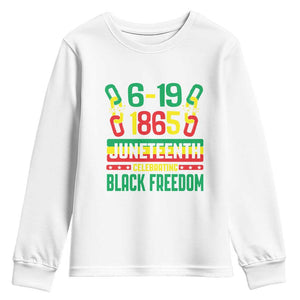 Juneteenth Youth Sweatshirt Celebrating Black Freedom 1865 TS09 White Print Your Wear