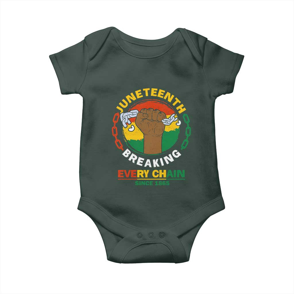 Black Freedom Juneteenth Baby Onesie Breaking Every Chain Since 1865 TS09 Print Your Wear