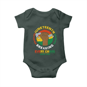 Black Freedom Juneteenth Baby Onesie Breaking Every Chain Since 1865 TS09 Print Your Wear