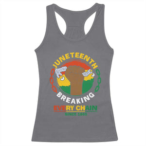 Black Freedom Juneteenth Racerback Tank Top Breaking Every Chain Since 1865 TS09 Charcoal Print Your Wear