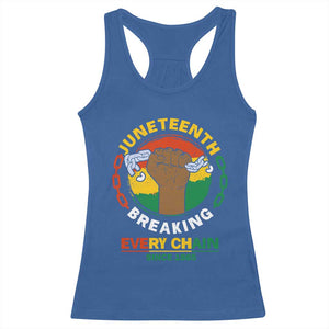 Black Freedom Juneteenth Racerback Tank Top Breaking Every Chain Since 1865 TS09 Royal Blue Print Your Wear