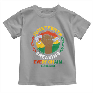 Black Freedom Juneteenth Toddler T Shirt Breaking Every Chain Since 1865 TS09 Sport Gray Print Your Wear