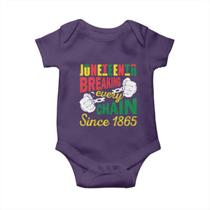 Black Pride Juneteenth Baby Onesie Breaking Every Chain Since 1865 TS09 Purple Print Your Wear