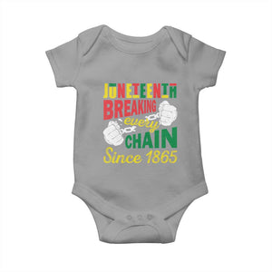 Black Pride Juneteenth Baby Onesie Breaking Every Chain Since 1865 TS09 Sport Gray Print Your Wear