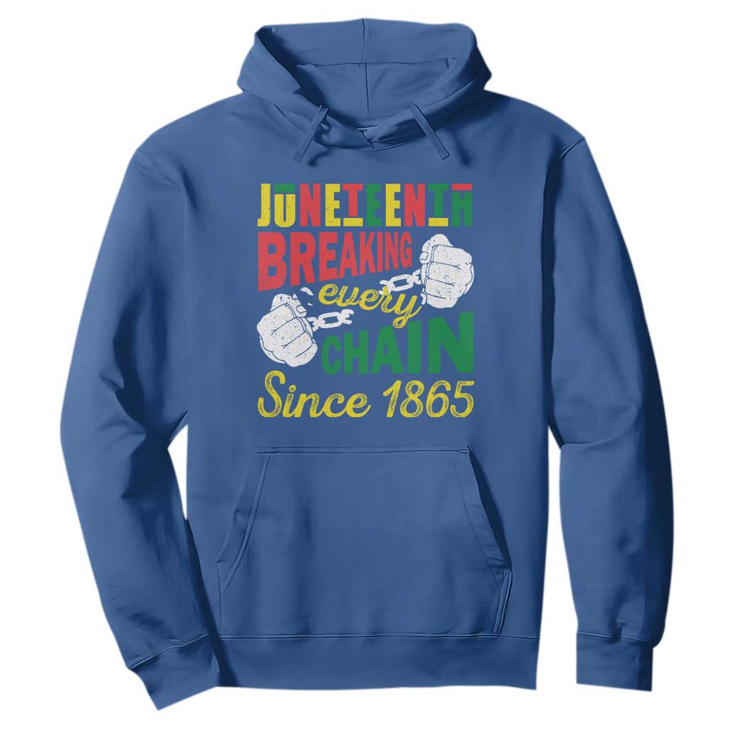 Juneteenth Hoodie Breaking Every Chain Since 1866 TS09 Royal Blue Print Your Wear