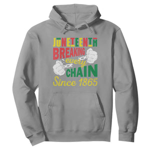 Juneteenth Hoodie Breaking Every Chain Since 1866 TS09 Sport Gray Print Your Wear