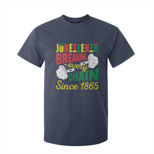Black Pride Juneteenth T Shirt For Kid Breaking Every Chain Since 1865 TS09 Navy Print Your Wear