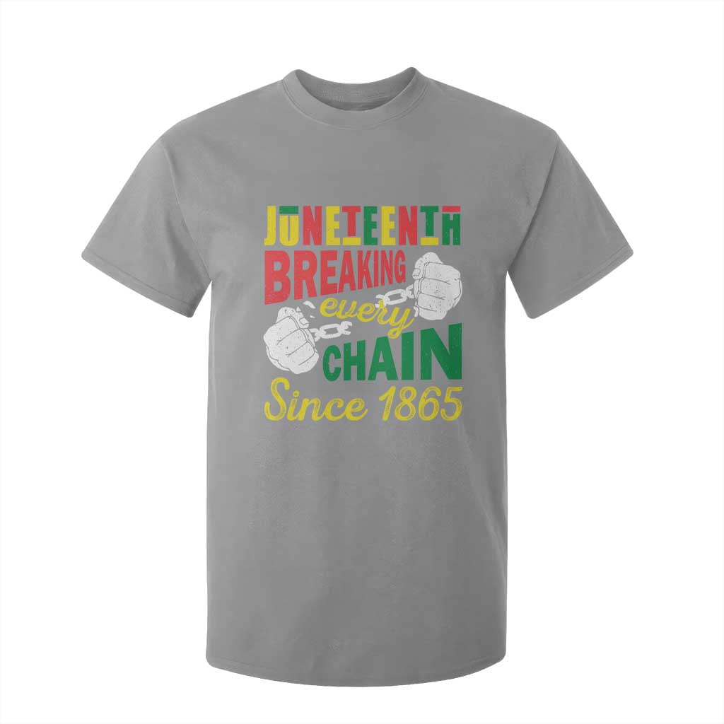 Black Pride Juneteenth T Shirt For Kid Breaking Every Chain Since 1865 TS09 Sport Gray Print Your Wear