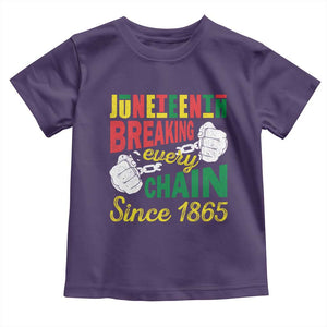 Black Pride Juneteenth Toddler T Shirt Breaking Every Chain Since 1865 TS09 Purple Print Your Wear