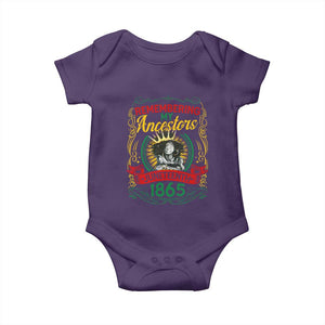 Black Women Pride Juneteenth Baby Onesie Remembering My Ancestors Melanin TS09 Purple Print Your Wear