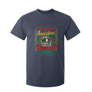 Black Women Pride Juneteenth T Shirt For Kid Remembering My Ancestors Melanin TS09 Navy Print Your Wear