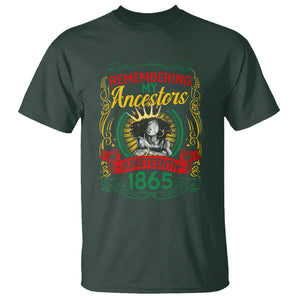 Juneteenth T Shirt Remembering My Ancestors Melanin Black Women TS09 Dark Forest Green Print Your Wear