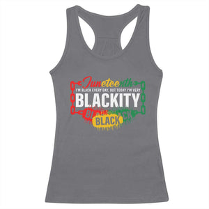Black Pride Juneteenth Racerback Tank Top I'm Black Everyday But Today I'm Blackity Pride TS09 Charcoal Print Your Wear