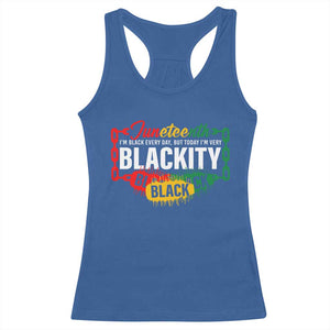 Black Pride Juneteenth Racerback Tank Top I'm Black Everyday But Today I'm Blackity Pride TS09 Royal Blue Print Your Wear