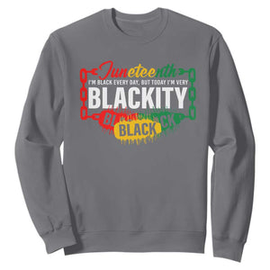 Juneteenth Sweatshirt I'm Black Everyday But Today I'm Blackity TS09 Charcoal Print Your Wear