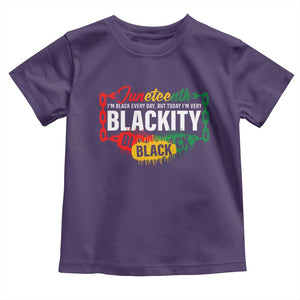Black Pride Juneteenth Toddler T Shirt I'm Black Everyday But Today I'm Blackity Pride TS09 Purple Print Your Wear