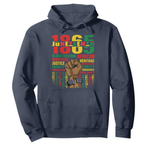 Juneteenth Hoodie 1865 Black Freedom African Resilience Remembrance TS09 Navy Print Your Wear