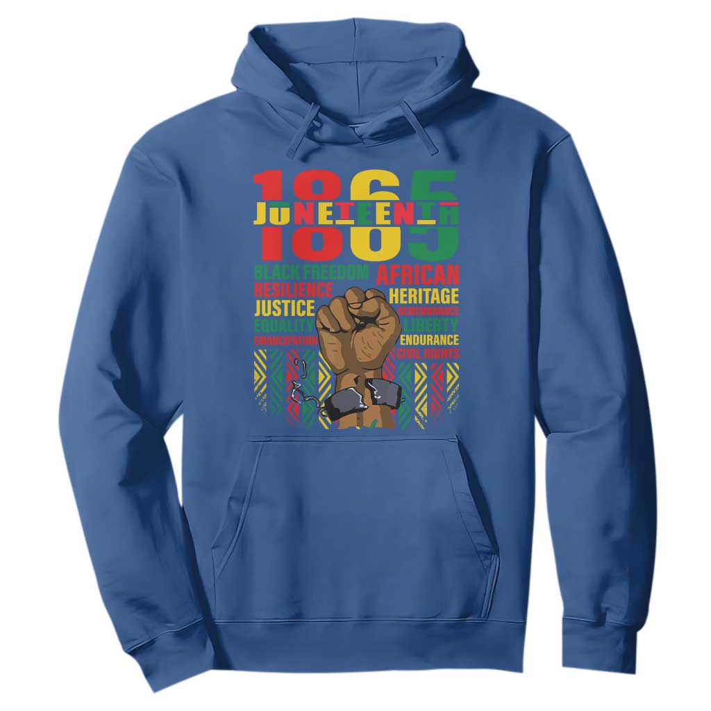 Juneteenth Hoodie 1865 Black Freedom African Resilience Remembrance TS09 Royal Blue Print Your Wear