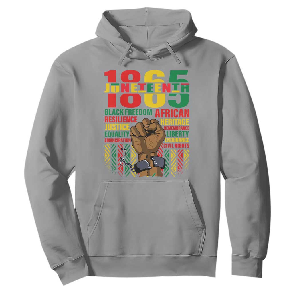 Juneteenth Hoodie 1865 Black Freedom African Resilience Remembrance TS09 Sport Gray Print Your Wear