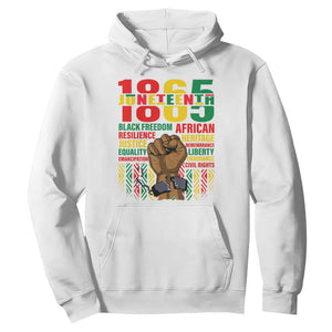 Juneteenth Hoodie 1865 Black Freedom African Resilience Remembrance TS09 White Print Your Wear