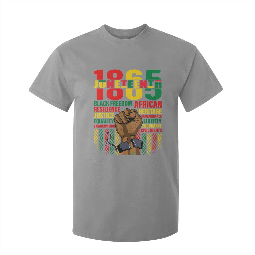 Juneteenth 1865 T Shirt For Kid Black Freedom African Resilience Remembrance TS09 Sport Gray Print Your Wear