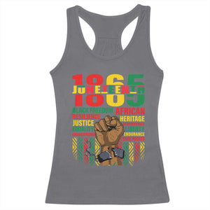 Juneteenth 1865 Racerback Tank Top Black Freedom African Resilience Remembrance TS09 Charcoal Print Your Wear