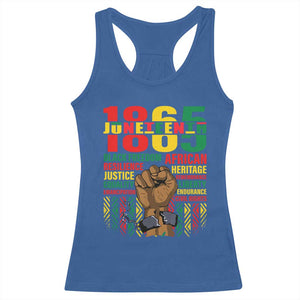 Juneteenth 1865 Racerback Tank Top Black Freedom African Resilience Remembrance TS09 Royal Blue Print Your Wear