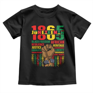 Juneteenth 1865 Toddler T Shirt Black Freedom African Resilience Remembrance TS09 Black Print Your Wear