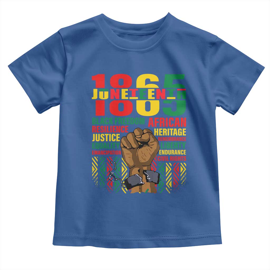 Juneteenth 1865 Toddler T Shirt Black Freedom African Resilience Remembrance TS09 Royal Blue Print Your Wear