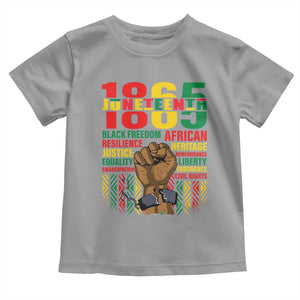 Juneteenth 1865 Toddler T Shirt Black Freedom African Resilience Remembrance TS09 Sport Gray Print Your Wear