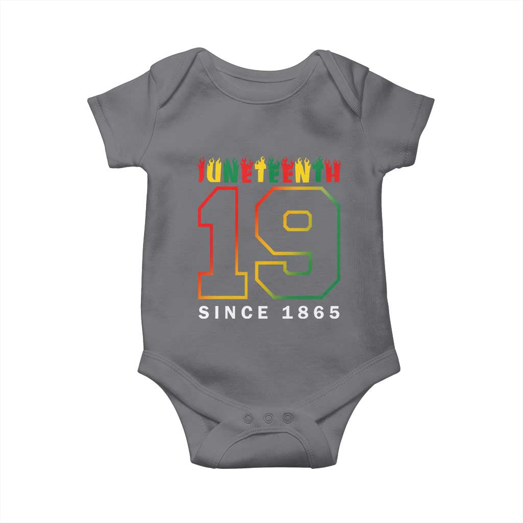 Melanin Black Freedom Juneteenth 1865 Baby Onesie TS09 Charcoal Print Your Wear