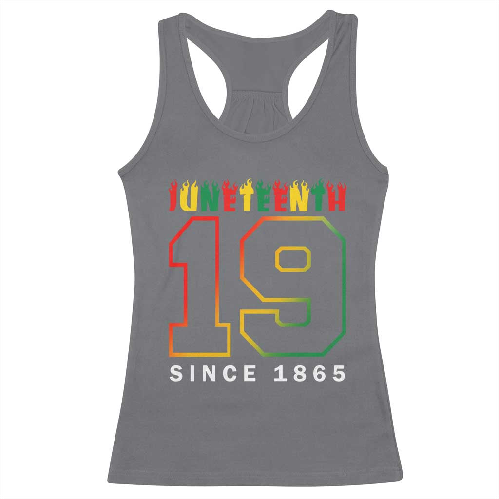 Melanin Black Freedom Juneteenth 1865 Racerback Tank Top TS09 Charcoal Print Your Wear