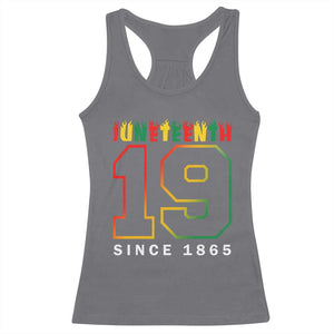 Melanin Black Freedom Juneteenth 1865 Racerback Tank Top TS09 Charcoal Print Your Wear