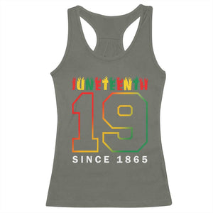 Melanin Black Freedom Juneteenth 1865 Racerback Tank Top TS09 Military Green Print Your Wear