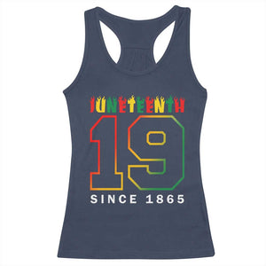 Melanin Black Freedom Juneteenth 1865 Racerback Tank Top TS09 Navy Print Your Wear