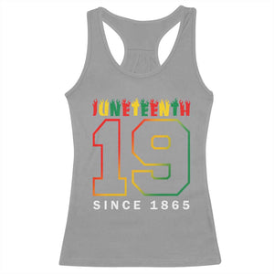 Melanin Black Freedom Juneteenth 1865 Racerback Tank Top TS09 Sport Gray Print Your Wear