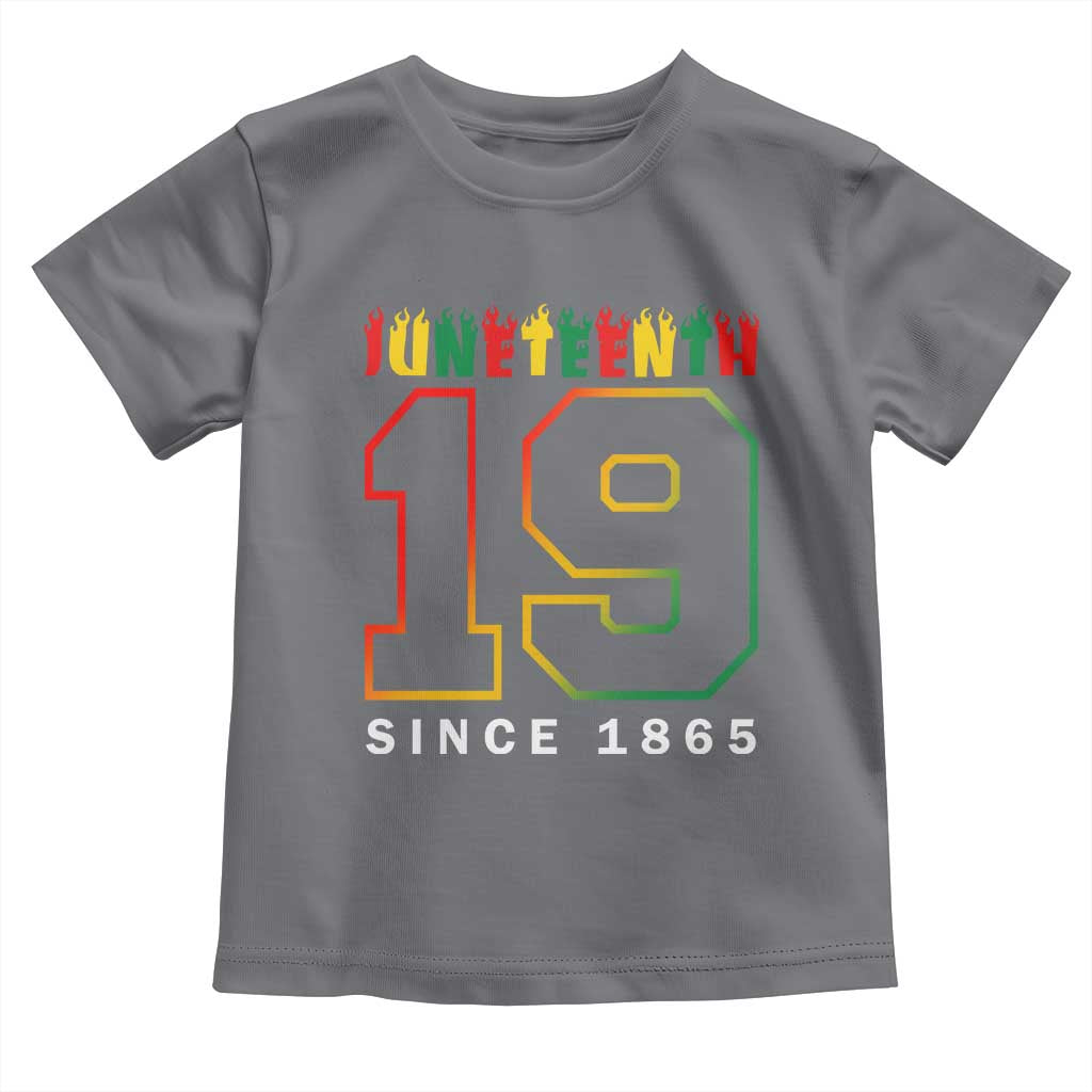 Melanin Black Freedom Juneteenth 1865 Toddler T Shirt TS09 Charcoal Print Your Wear