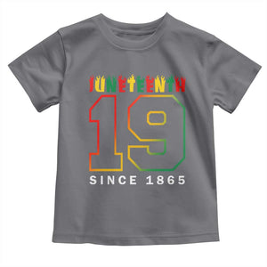 Melanin Black Freedom Juneteenth 1865 Toddler T Shirt TS09 Charcoal Print Your Wear