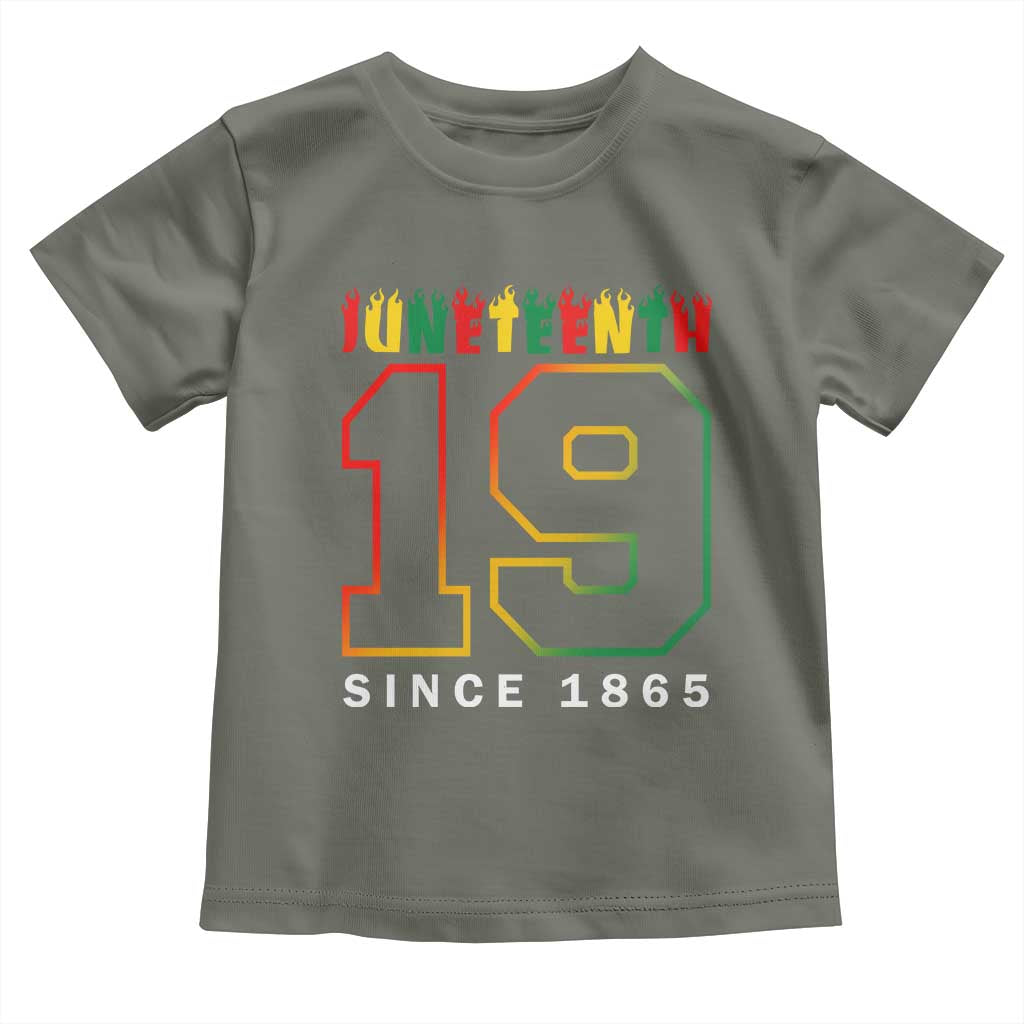 Melanin Black Freedom Juneteenth 1865 Toddler T Shirt TS09 Military Green Print Your Wear