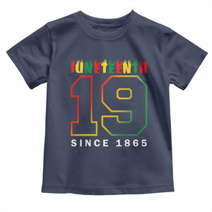 Melanin Black Freedom Juneteenth 1865 Toddler T Shirt TS09 Navy Print Your Wear