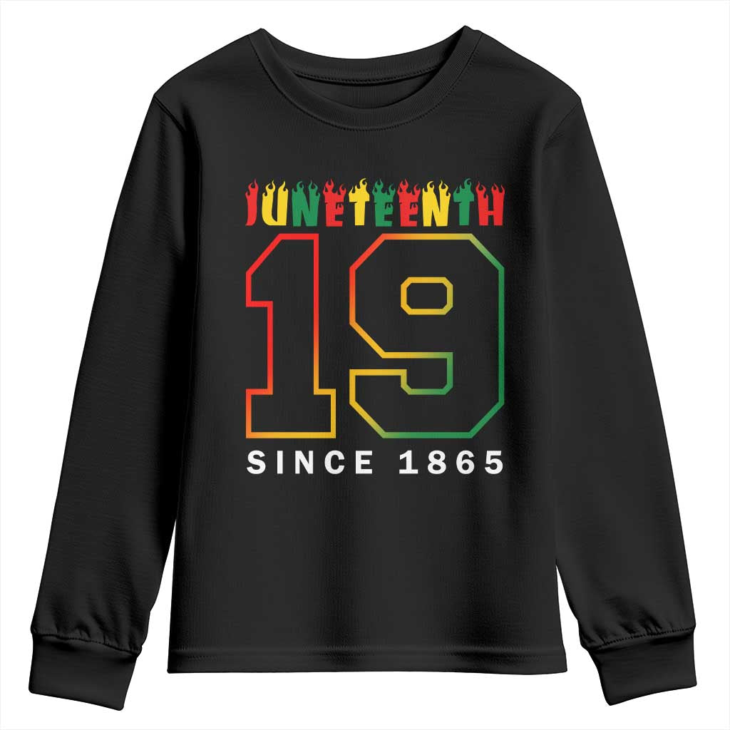 Melanin Black Freedom Juneteenth 1865 Youth Sweatshirt TS09 Black Print Your Wear