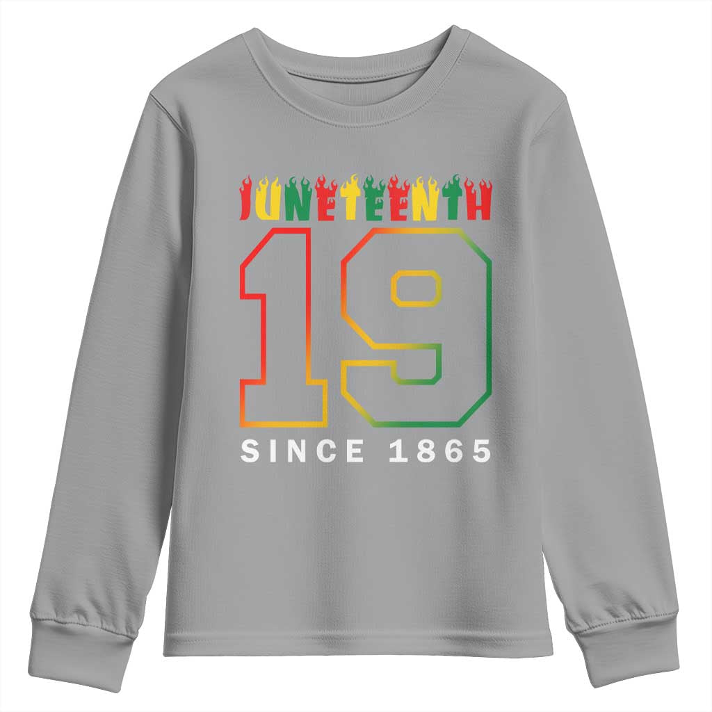 Melanin Black Freedom Juneteenth 1865 Youth Sweatshirt TS09 Sport Gray Print Your Wear