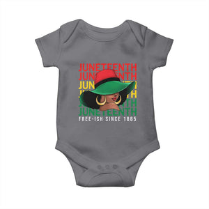 Juneteenth Baby Onesie Freeish Since 1865 Black Women Pride Melanin TS09 Charcoal Print Your Wear