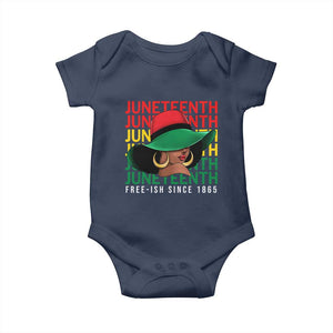 Juneteenth Baby Onesie Freeish Since 1865 Black Women Pride Melanin TS09 Navy Print Your Wear
