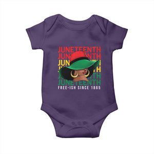 Juneteenth Baby Onesie Freeish Since 1865 Black Women Pride Melanin TS09 Purple Print Your Wear